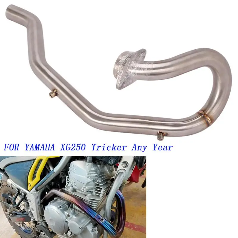 For Yamaha Xg250 Tricker Motorcycle Exhaust Header Pipe Front Mid Link