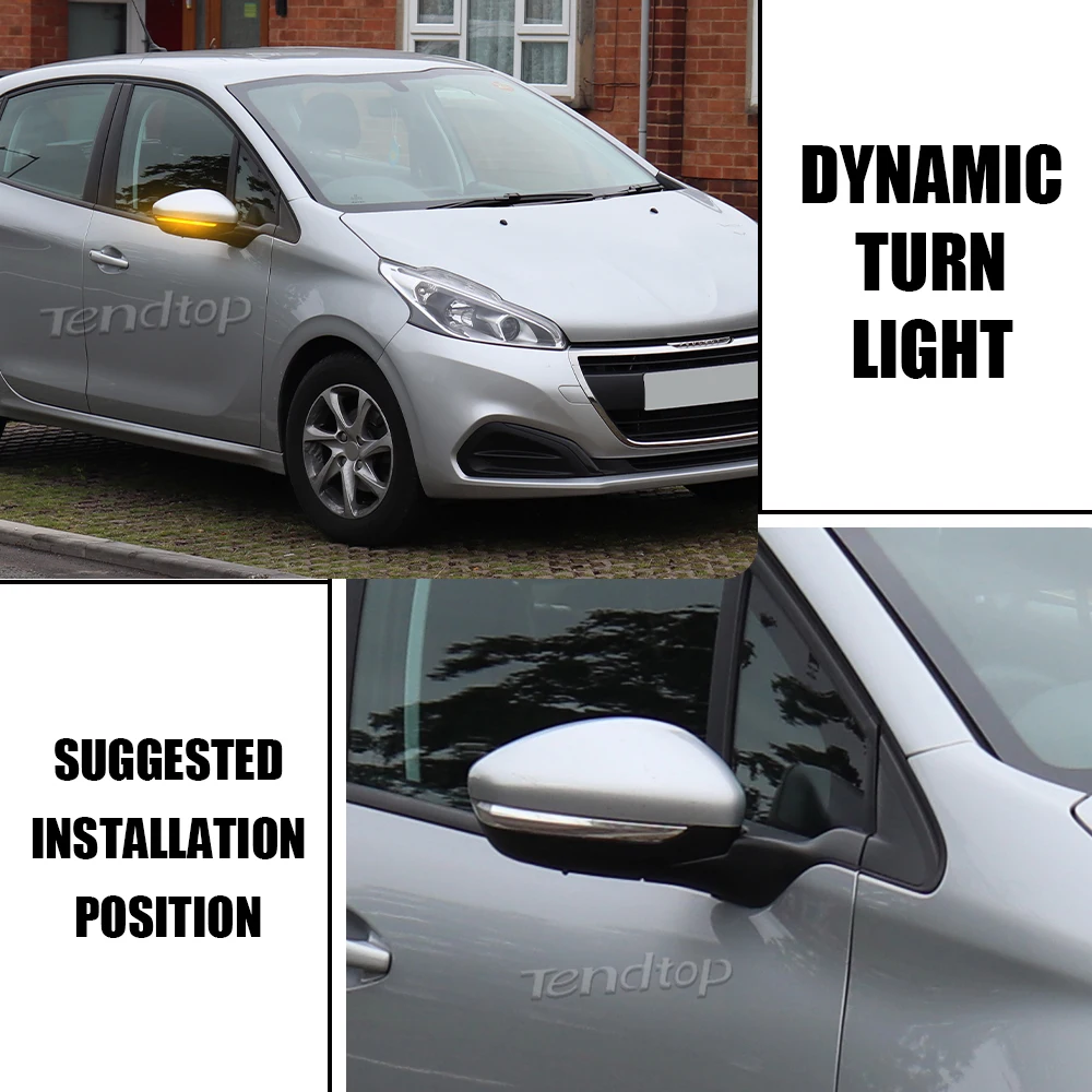 Clignotants Dynamiques LED Pour Rétroviseurs Peugeot 208, Citroën C3
