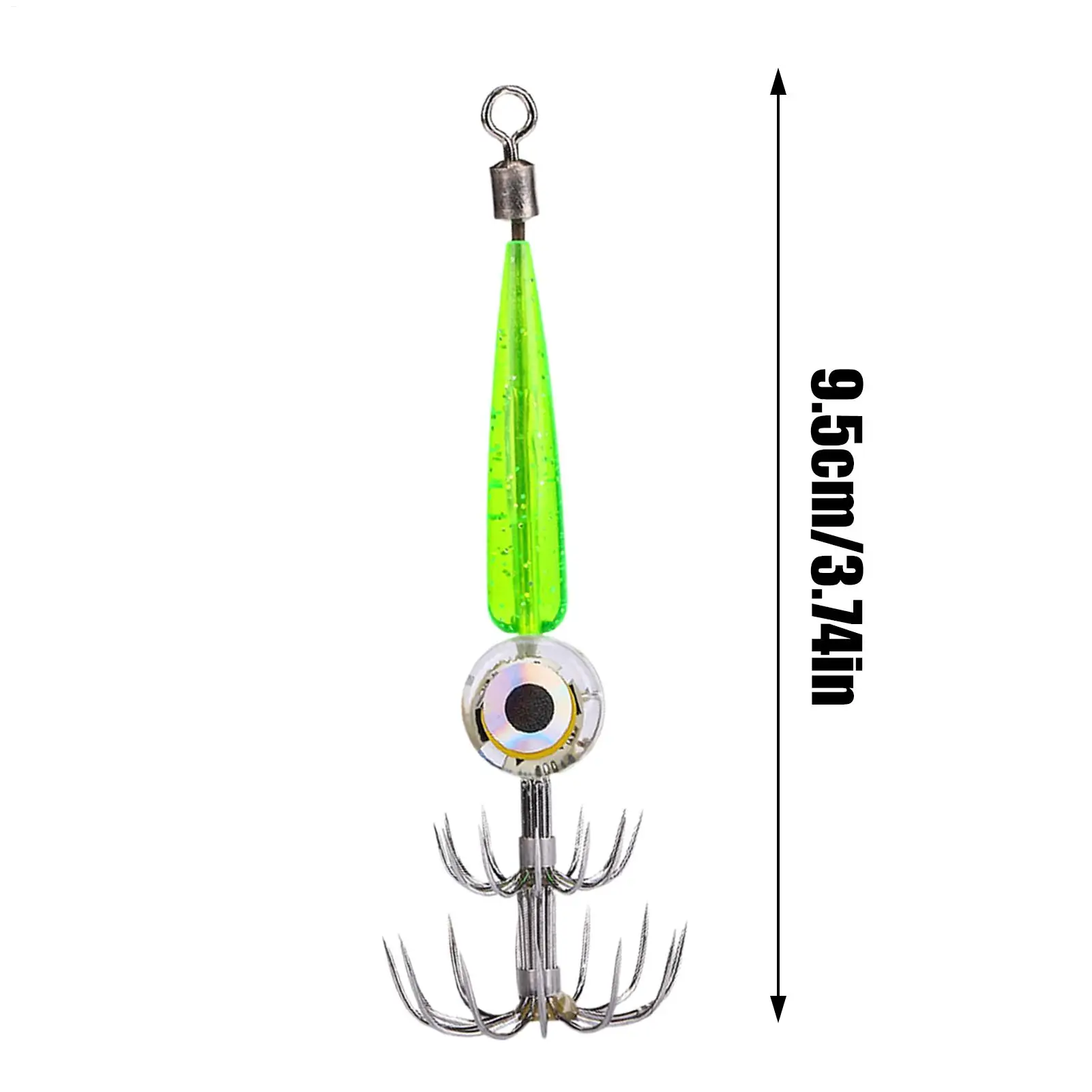 Leucht Tintenfisch Jig Haken Kit 1 stücke Glow Tintenfisch Jigs Salzwasser Fluoreszierende Angeln Tintenfisch Hülse Tintenfisch Jig Köder Nacht lockt – Detail 1