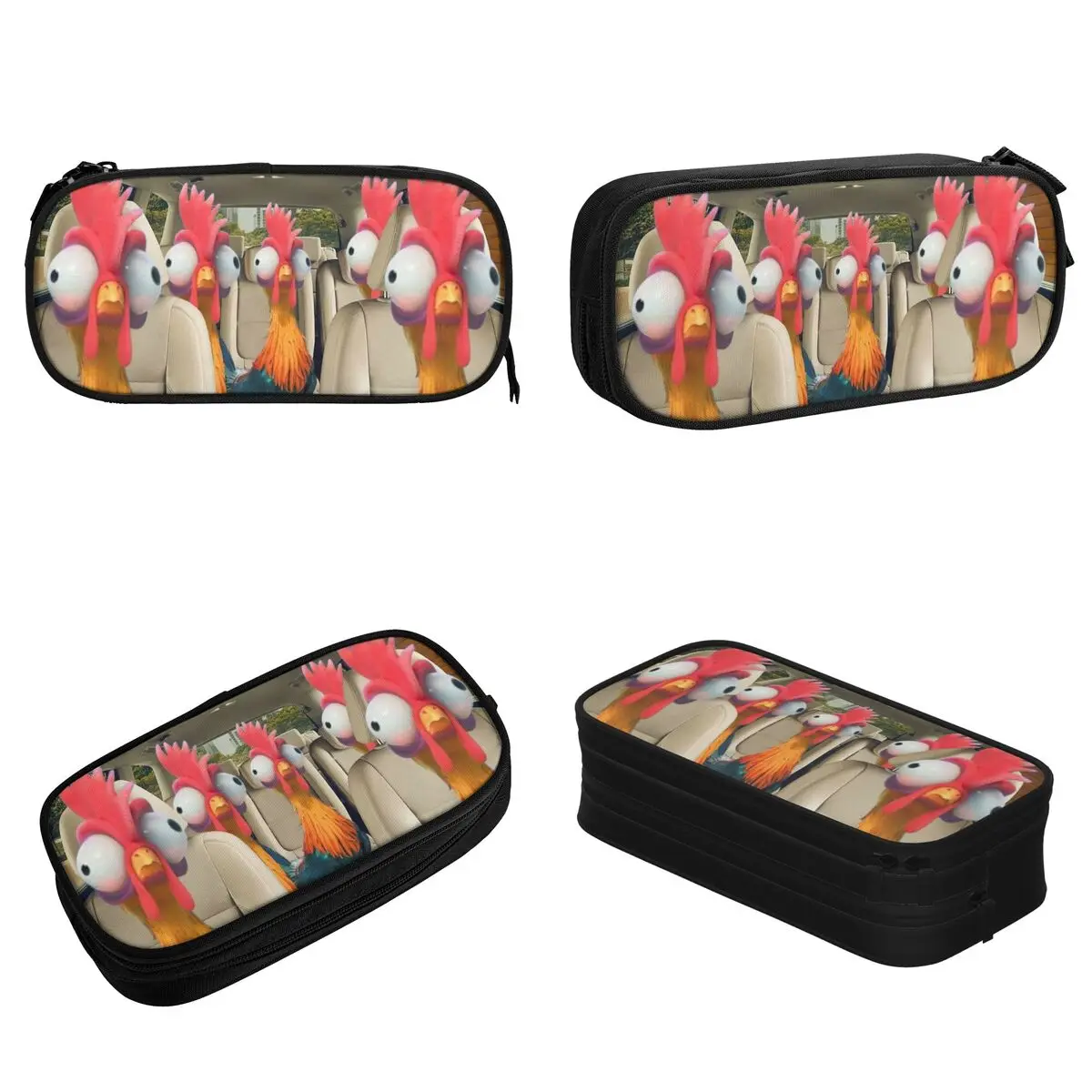 재미 있은 치킨 드라이버 연필 케이스 동물 연필 케이스 펜 홀더 어린이 대형 저장 가방 학생 학교 선물 문구