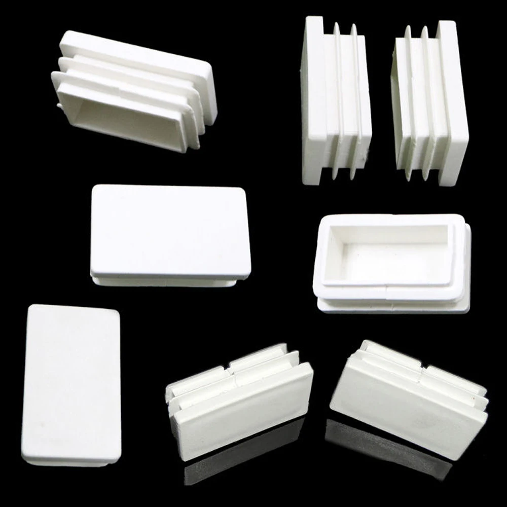 2/4/10pcs Plastic Rectangle Blanking End Cap Tube Pipe Box Section Inserts Plug Bung 10x20-100x200mm Chair Leg Dust Cover pipe end cap silicone rubber caps rubber caps silicone rubber plugs floor protector caps