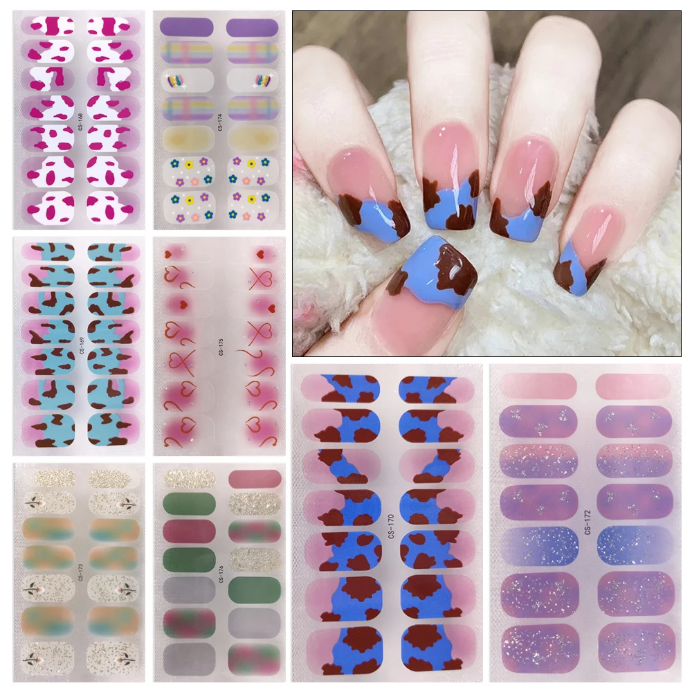 Baking Free Fashionable Nail Art Stickers Collection Manicure DIY Nail Polish Strips Wraps Party Decor nail stickers nail art tools nail art decoration nail decals