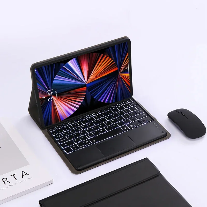 Enhanced 7-Color Backlit Keyboard Case with Multi-Language Cover