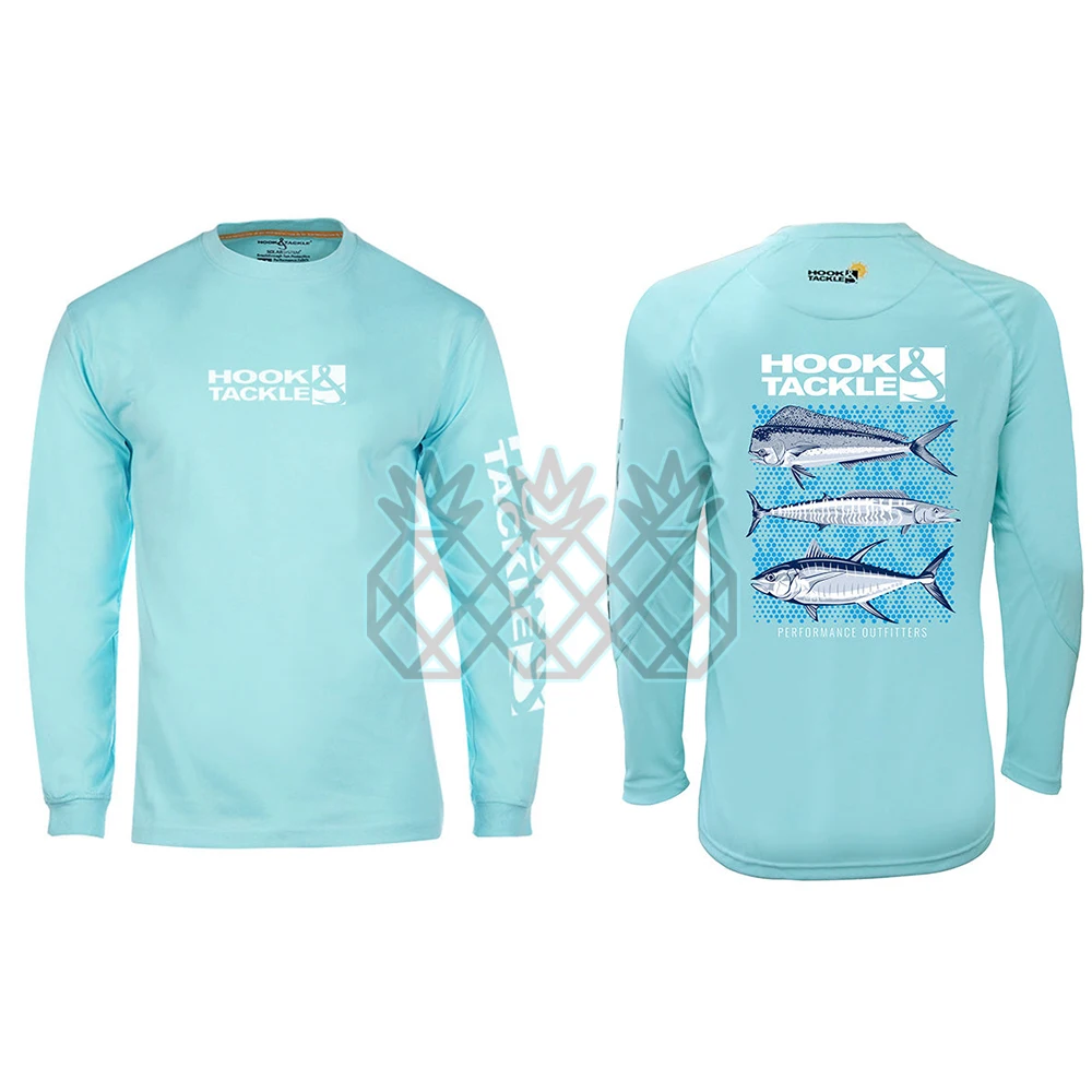 Hook Tackle Fishing Shirt Summer Men Performance UV Shirt Outdoor
