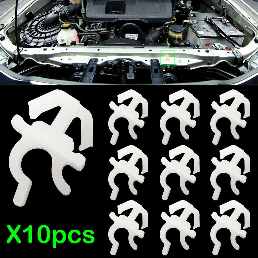 10pcs Car Engine Cover Hood Rod Fixing Clip For Toyota Land Cruiser 80/100 Hilux Engine Cover Hood Rod Fixing Clip 80 28100 17020 1hz 1hd engine starter motor for toyota land cruiser