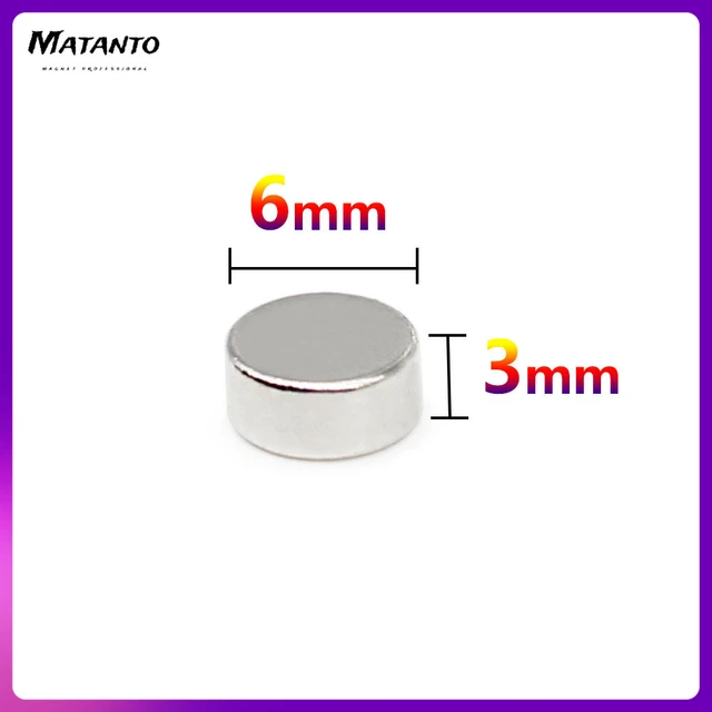 10/50/100/200 Pcs 6x3 Neodymium Magnet 6mm x 3mm N35 NdFeB Round Super  Powerful Strong Permanent Magnetic imanes Disc 6x3 - AliExpress