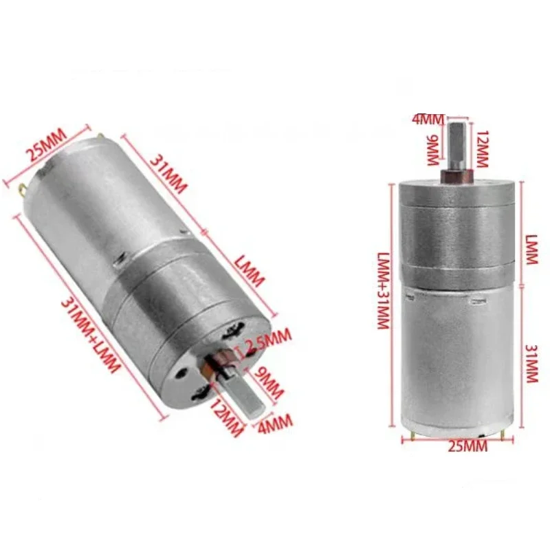 GA25-370 기어 모터, DC 6V, 12V, 24V, 12RPM 1364RPM 하이 토크 기어 박스 전기 모터, 스마트 화장실 후드용 기어 모터, 신제품