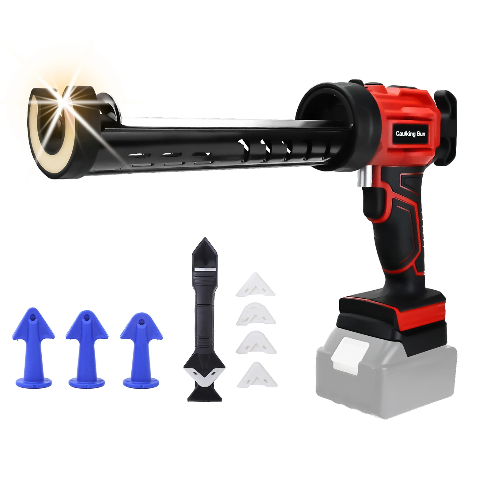 Cordless Caulking Gun 10 Oz/300ml Electric Silicone Gun with LED Light 4 Adjustable Speed for Makita 18V Battery (No Battery)