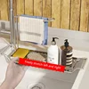 Telescopic Sink Shelf Adjustable Kitchen Soap Sponge Rag Brush Holder Stainless Steel Sink Drain StorageRack Sink Storage Basket 5