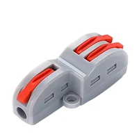 10PCS -PCT 1 in 2 Out Quick Push-in Wire Connector Plugable Splice Terminal Block 2 Position Parallel Cable Connector 2