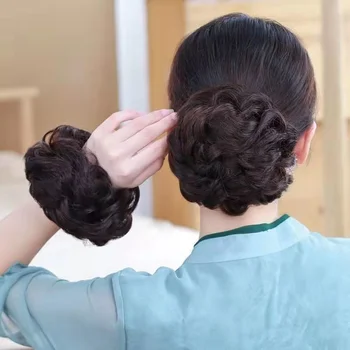 Chignon Updo Chignon Donut con corda elastica per capelli - Estensioni dei capelli sintetici per accessori per capelli da indossare ogni giorno dall'aspetto naturale