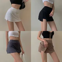 Tennis Skirt Women High Waist Sexy Girl Tight Bag Hip Short Skirt Summer Sports Culottes split A-line Mini skirt Y2K - Image 2