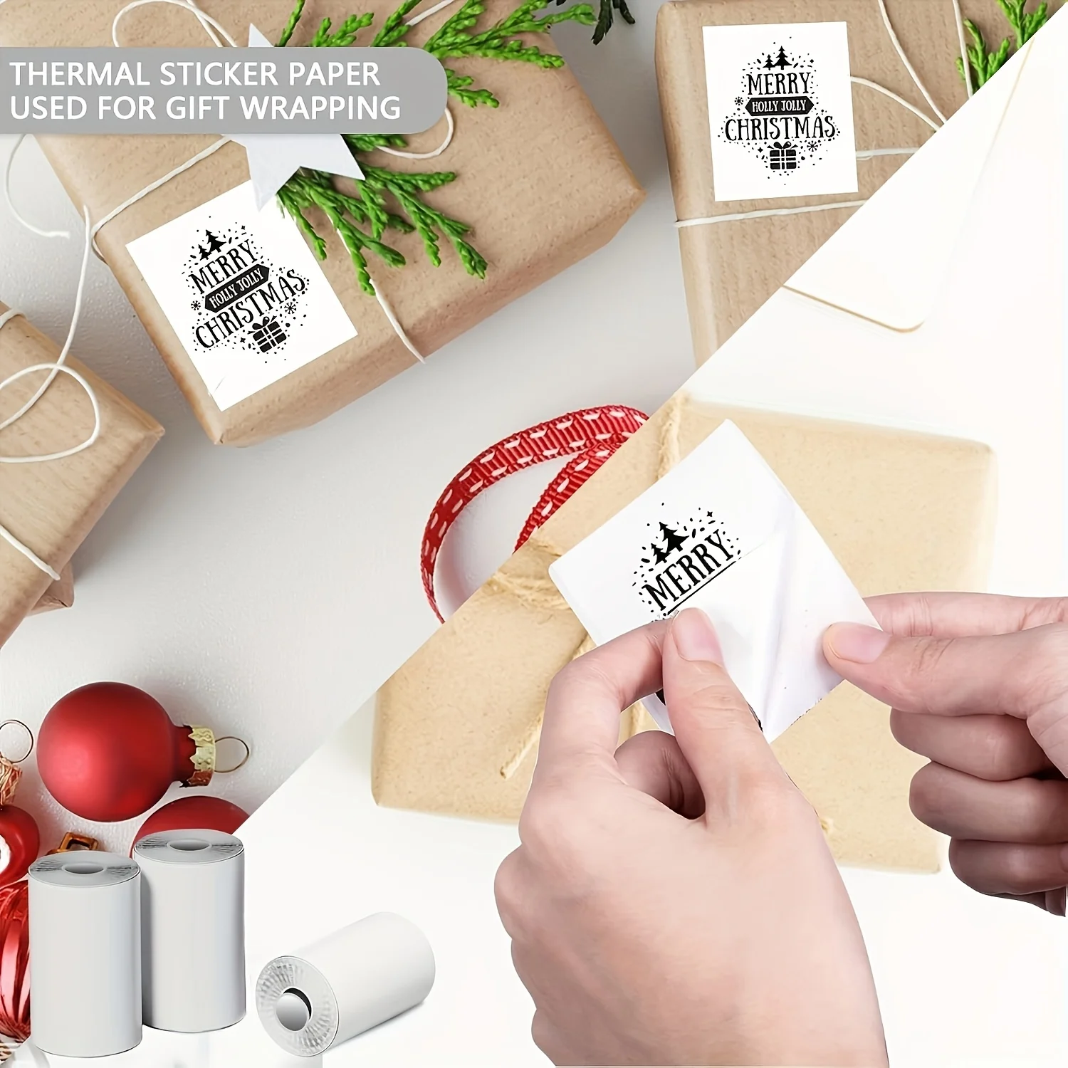 10Rolls Mini Thermal Printer Sticker Paper Self-Adhesive 57x25m Compatible with Most Mini Printers And Instant Kid Print Cameras