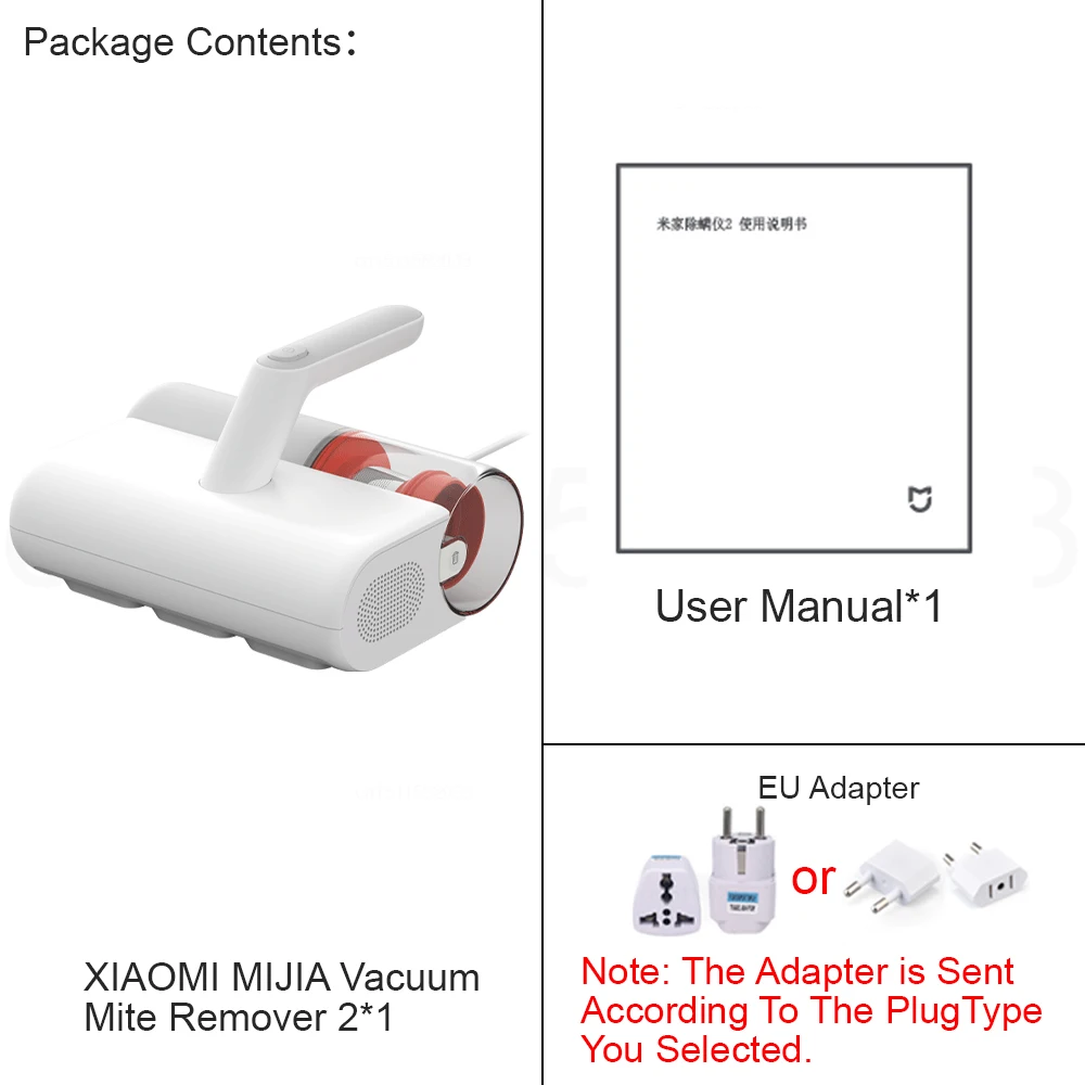 مكنسة كهربائية XIAOMI MIJIA Dust Mite 2، تعقيم بال...