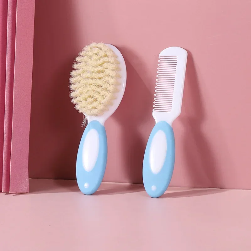 Baby Untangling Hairbrush Comb Portable Newborn Infant Anti-screw Hair Edge Brush Scalp Massager for Kids Supplies 2Pcs/set