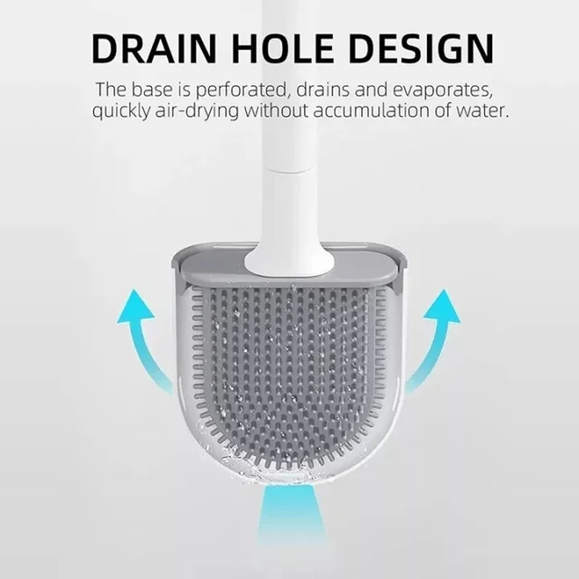 유연하고 부드러운 강모로 딥 클리닝! 통기성 화장실 브러시