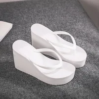 EOFK New Women Flip Flops Wedges Comfort Summer Platform Slippers Outdoor Concise Beach High Heel 9cm Casual Slides - Image 4