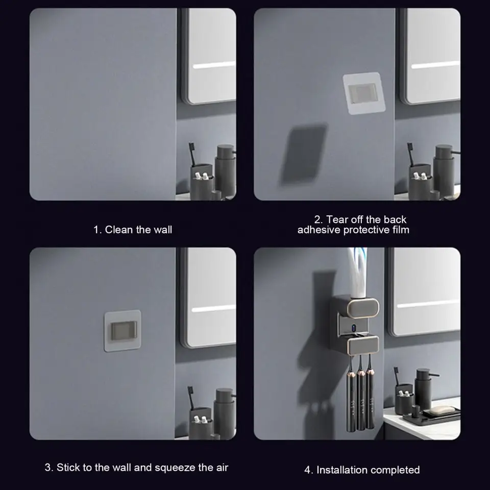 ZiStarlilife Zahnpastaspender Automatisch - Sensor-Betrieb, 1200mAh Akku, Wasserdicht, Wandmontiert