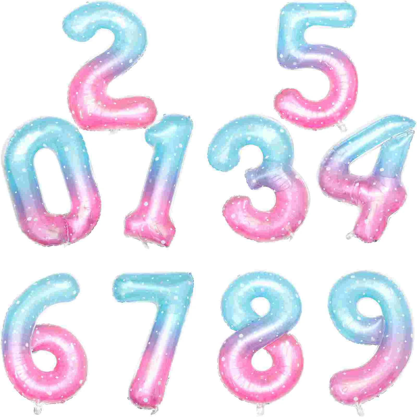 

10 PCS Number Balloons Party Decorations Birthday Shower Princess Festival Baby