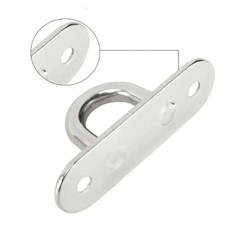 304-M6 M5 M8 Oval Eye Board Deck Buckle Staple Boat Shade Sail Mounting Fastening Set 1PCS 304 Marine Grade Stainless Steel