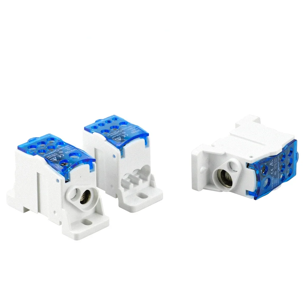 UKK Din Rail Power Distribution Terminal Blocks Sets Adults One In Multiple Out Universal Electric Wire Connector Junction din rail terminal block