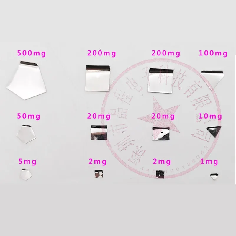 F1 grade stainless steel balance weight precision method weight high-precision milligram 1mg-500mg