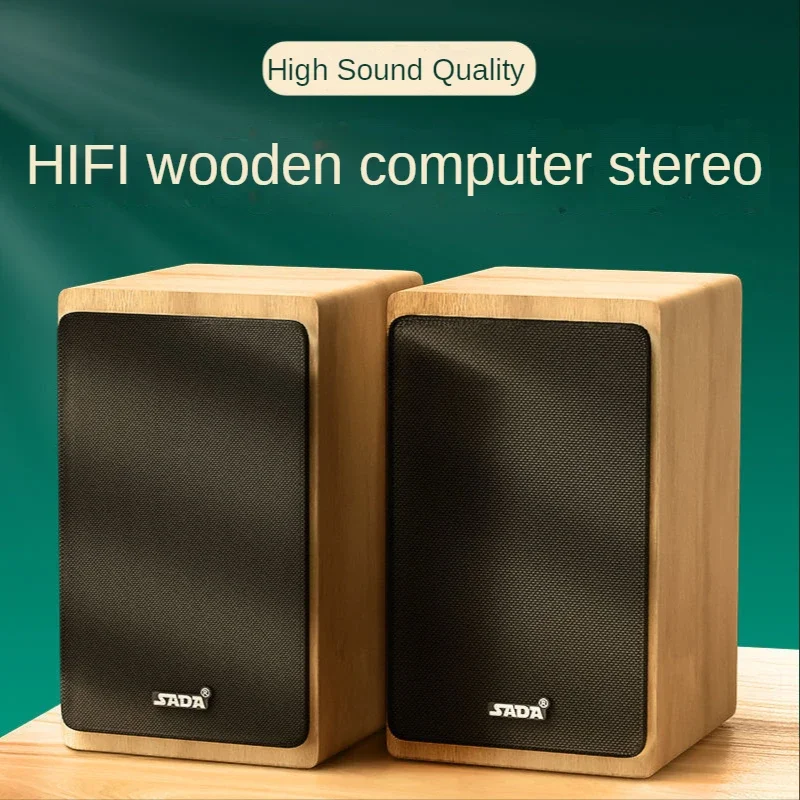 Wood Audio Volume HIFI Shock Super Large Heavy Bass Speakers Game Desktop Computer Subwoofer Sound