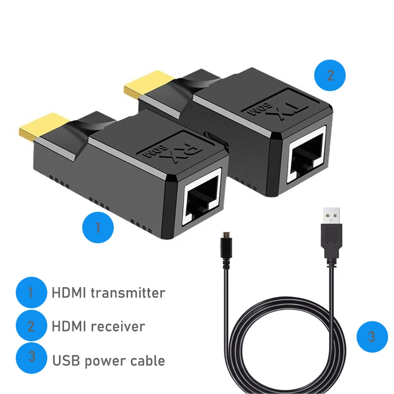 Rj45 Adaptador Cable Ethernet A Hdmi Adaptador Hdmi Transmitir