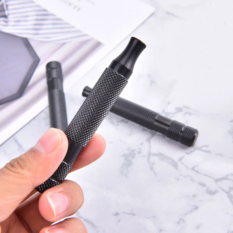 Stainless Steel Shaving Handle for Double Edge Shaving Razor Safety Replacement Beard Razor Handle Grip Shaving Tool Accessories