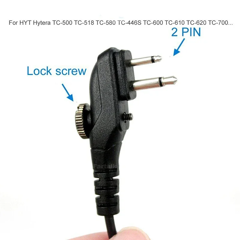 10PCS Air Tube VOX Earpiece PTT Microphone Headset For HYT Hytera TC-500 TC-518 TC-580 TC-446S TC-600 TC-610 TC-620 TC-700 Radio