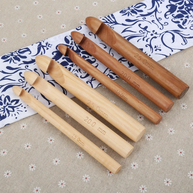 Hook Knitting Wooden Handle  Crochet Hooks Knitting Needles - 15/20/25/30  Wooden - Aliexpress