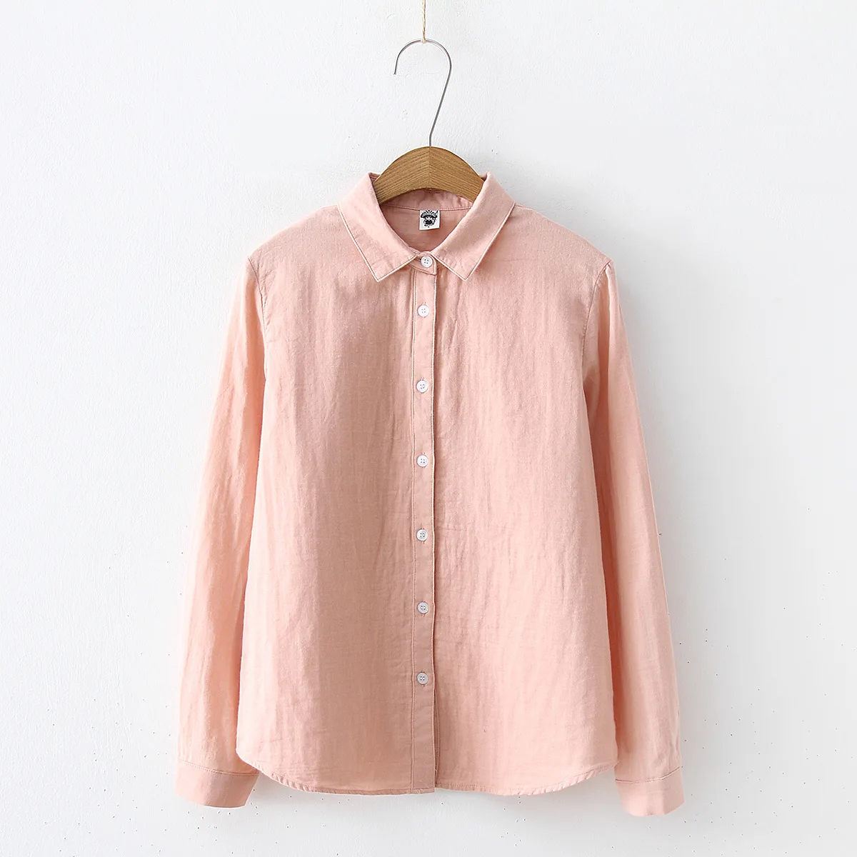 ตัวเลือกสินค้า ผู้หญิงเสื้อใหม่แฟชั่นสบายๆสำนักงานเสื้อผ้าฝ้ายCasual Tops Blusas Femininasสีทึบ