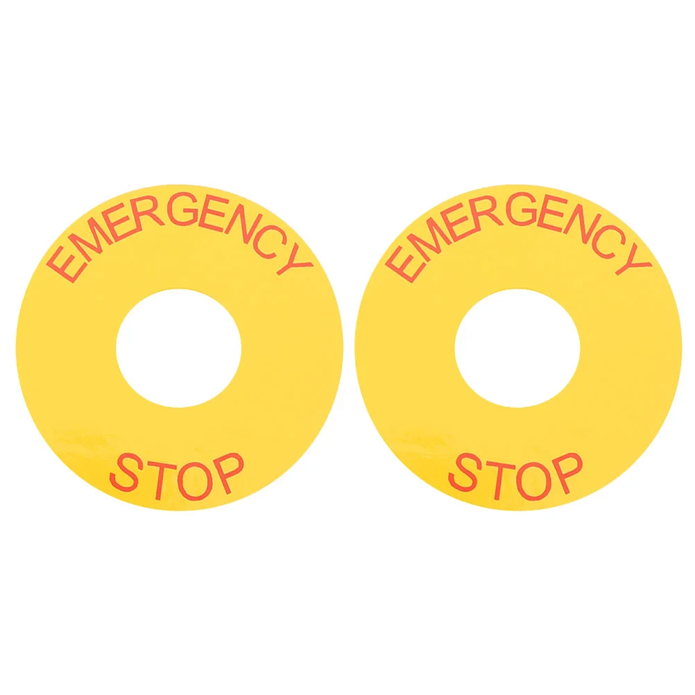 

Emergency Stop Sticker Push Button Switch Caution Sticker Self Adhesive Warning Label Decal Stop Signs