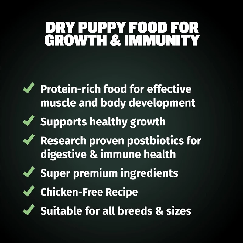 BULLY MAX HIGH PROTEIN & GROWTH WHOLESOME FORMULA FOR PUPPIES, Promotes Strong Muscle Development And Overall Health 120g