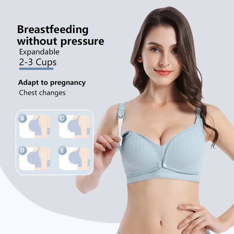 Women Nursing Maternity Breastfeeding Bra For Real Bubee Breast Pump - Button Design Bra Menyusu Butang Nursing Bra