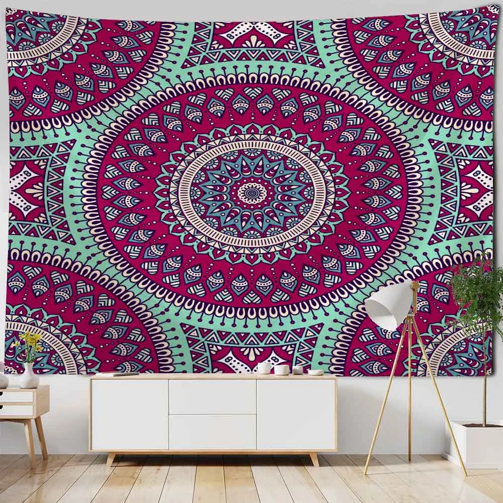 

Vintage Pattern Print Tapestry Wall Hanging Beach Rug Camping Tent Travel Mattress Boho Mandala Home Decor Room Wall Decor