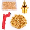 120 PCS 1/4Inch Stainless Steel Track And Cross Country Spikes Golf Shoe Spikes With Spike Wrench, Replacement Spikes 1