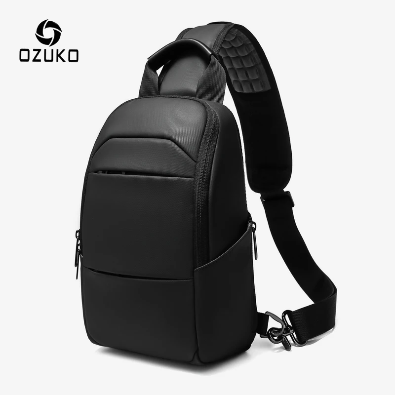 

Men's OZUKO Waterproof Crossbody Bag High Quality Male Messenger Shoulder Bag Short Trip Casual Sling Bags for 9.7 inch iPad New