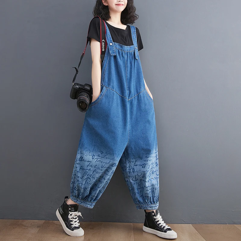 Washed Jeans Blue Jumpsuit For Women Rompers Streetwear Fashion ...