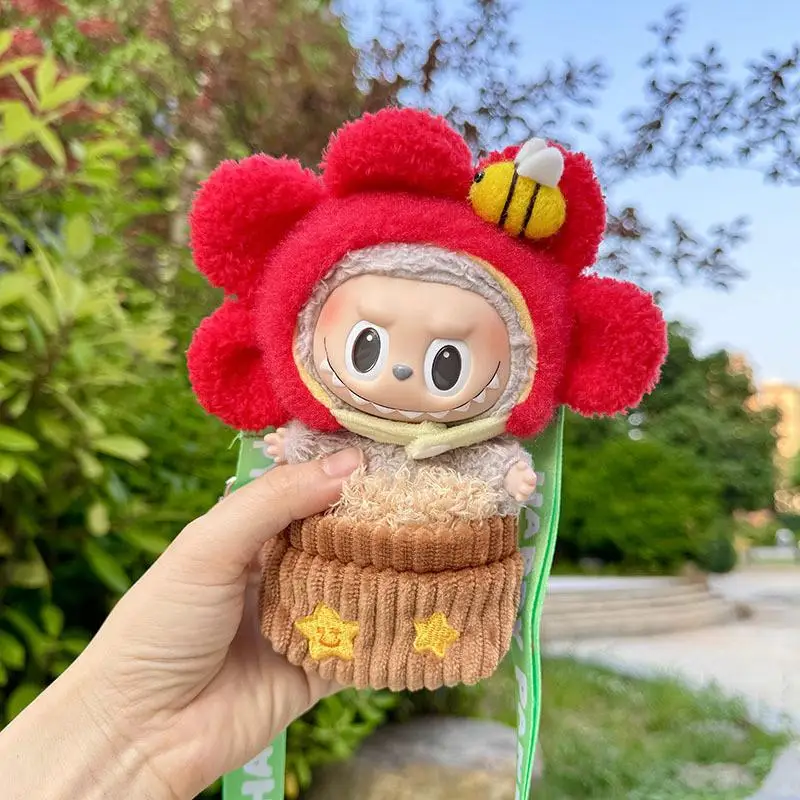 Bolsa Labubu para muñecas BJD, bolsa de ropa de flores de sol, solo para 17cm