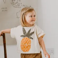 T-shirt de sport décontracté polyvalent pour enfants, tout-petit, tout neuf, imprimé mignon, solide, costume d'été pour filles et garçons, Y-2023 2
