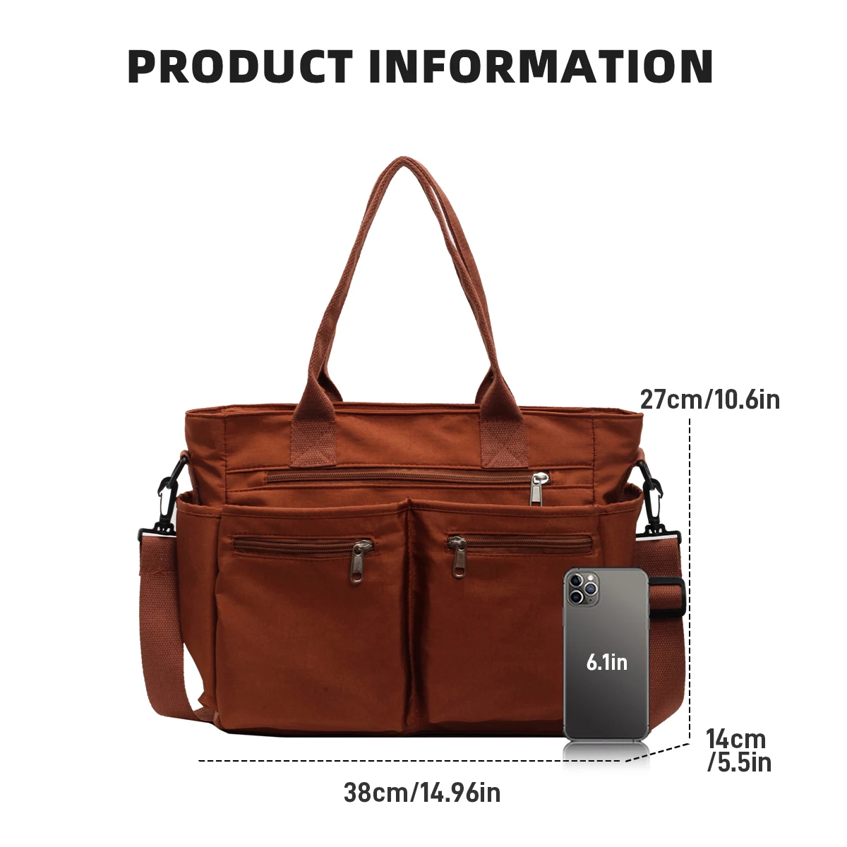 Nylon-Tragetasche Herren-Schultertasche Damen-Schulunterstützungstasche Pendler-Umhängetasche Tablet-Computer-Handtasche 2025 Neue Unterrichtstasche für die Mittelstufe – Detail 4