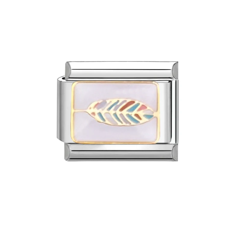 Stylysh SHOP LOVE TO SHOP SHOPPING Charm For 9mm Italian Link Bracelet - Stainless Steel Dangle Charm