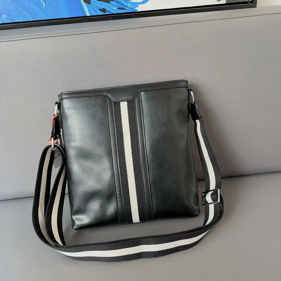 New Bal Brand Shoulder Bag Fashion Men Casual Business Causal Shoulder Bag Crossbody Bags Genuine Leather High Quality Chest Bag