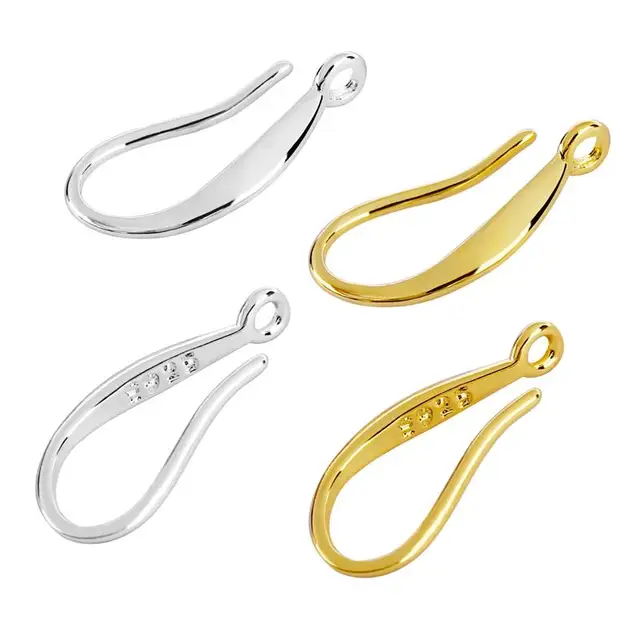 20PCS Jewelry Findings Genuine Earrings Plated Earring Hooks For Women Smooth Hook Ear For Design DIY Jewelry Making 1