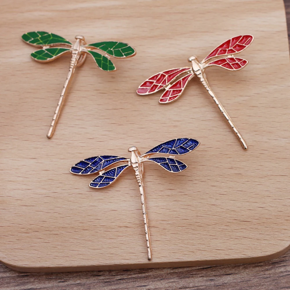 REGELIN Ancient Vintage Colorful Dragonfly Hair Sticks/Hairpin Insect Shape Headdress Style Wedding Hair Bridal DIY Accessories jewelry set,hair accessory