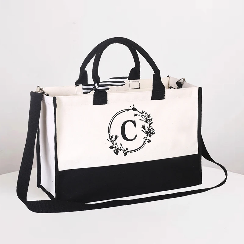 Customized Tote Bag – Large Capacity Women's Handbag with Print Letter Logo, Two-Sided ... - SKU CTB02011 - UGI Packaging
