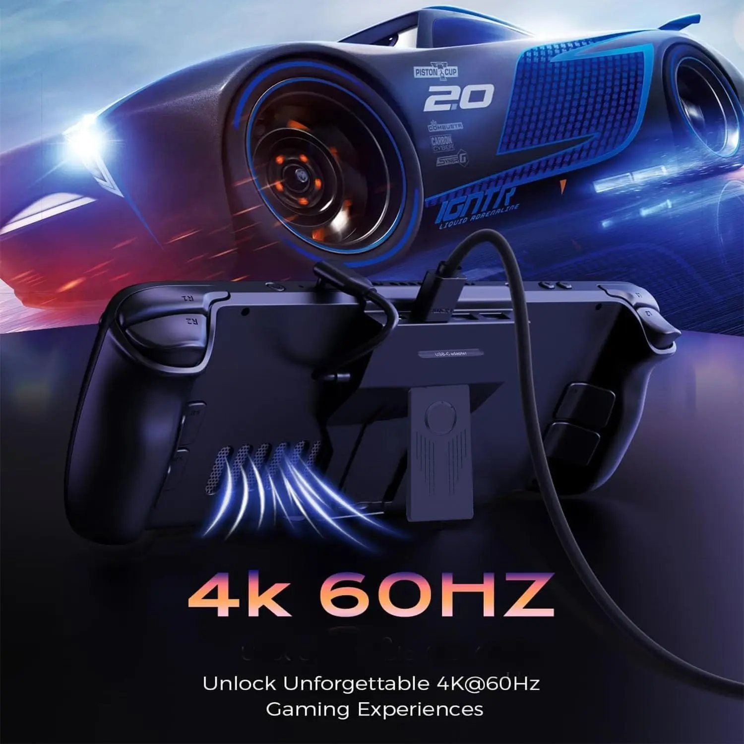 휴대용 스팀 데크 도크 5-in-1 USB C 허브 도킹 스테이션(3*USB A 4K@60H USB C PD 100W 최대 스탠드 베이스 액세서리 포함)