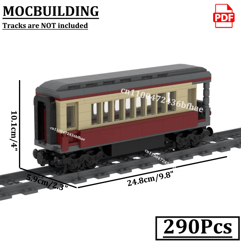 승객 열차 차량 브릭 MOCBUILDING 열차 차량 블록 철도 차량 건설 장난감 선물