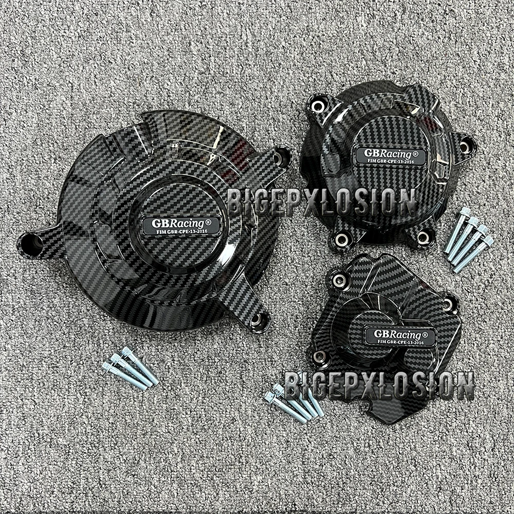 Carbon Fiber Printing Motorcycles Engine Cover Protection Case For Case